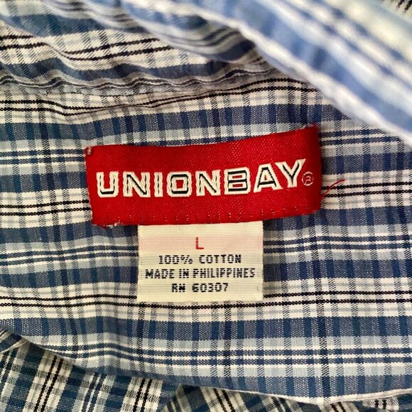 Union Bay Short Sleeve Cotton Button Down Shirt Men's Large - Picture 7 of 8